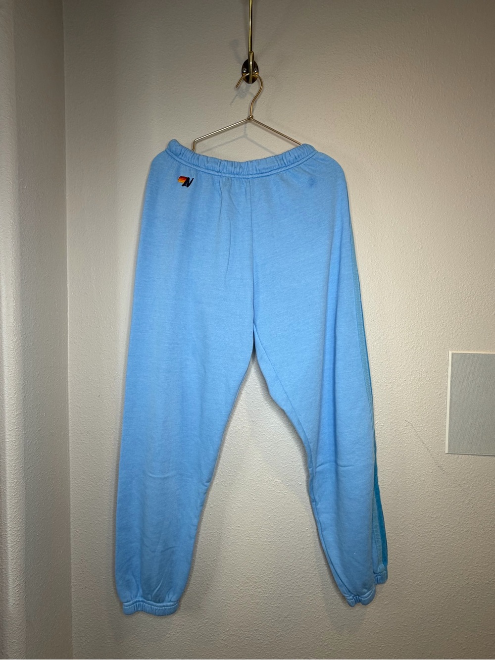 Aviator Nation Vintage Sky Blue 5-Stripe Jogger Sweatpants
